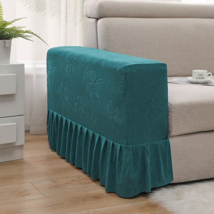 91家纺网 家纺一手货源 找家纺 千彤沙发垫 2024新款沙发扶手套-三叶草系列 三叶草-孔雀蓝