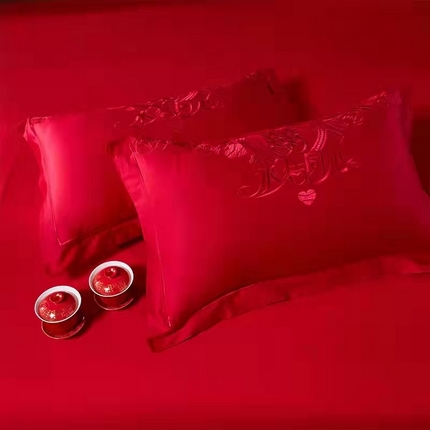 91家纺网 家纺一手货源 找家纺 （总）2024新款婚庆单品枕套系列