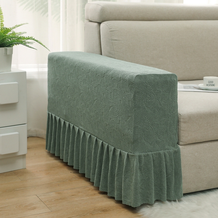 91家纺网 家纺一手货源 找家纺 千彤沙发垫 2024新款沙发扶手套-小树叶系列 小树叶-豆绿