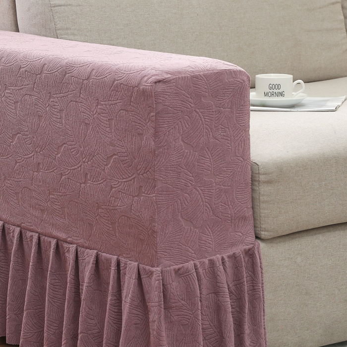 91家纺网 家纺一手货源 找家纺 千彤沙发垫 2024新款沙发扶手套-小树叶系列 小树叶-紫色