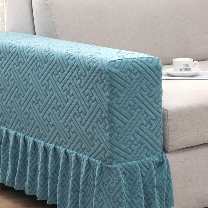 91家纺网 家纺一手货源 找家纺 千彤沙发垫 2024新款沙发扶手套-清韵系列 清韵-海蓝