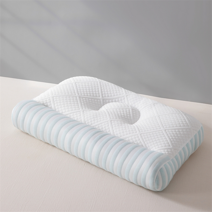 91家纺网 家纺一手货源 找家纺 大熊枕芯 2024新款情侣款刺绣牵引枕枕头枕芯 蓝色中枕一对