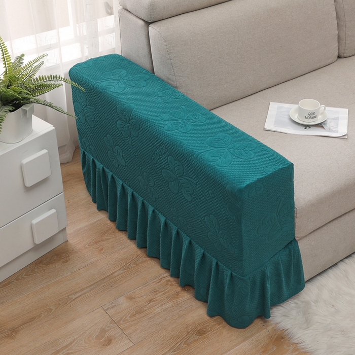 91家纺网 家纺一手货源 找家纺 千彤沙发垫 2024新款沙发扶手套-三叶草系列 三叶草-孔雀蓝