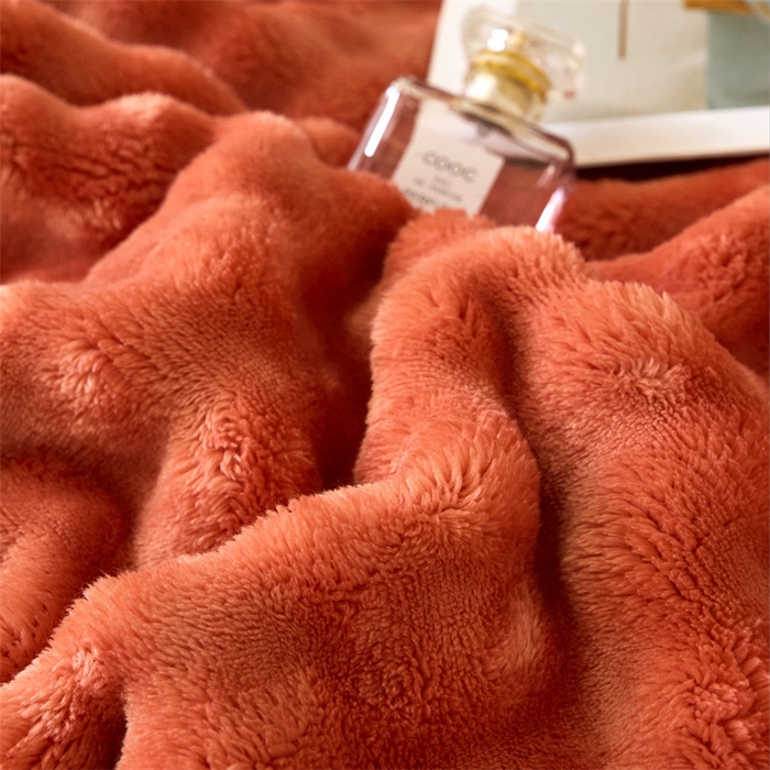 91家纺网 家纺一手货源 找家纺 金喜 2024新款牛奶绒泡泡毯子家用毛毯 牛奶绒泡泡毯-橘