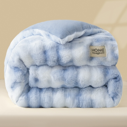 91家纺网 家纺一手货源 找家纺 帕拉美拉 2025新款保暖兔绒牛奶绒玉米被被子被芯 模糊兰