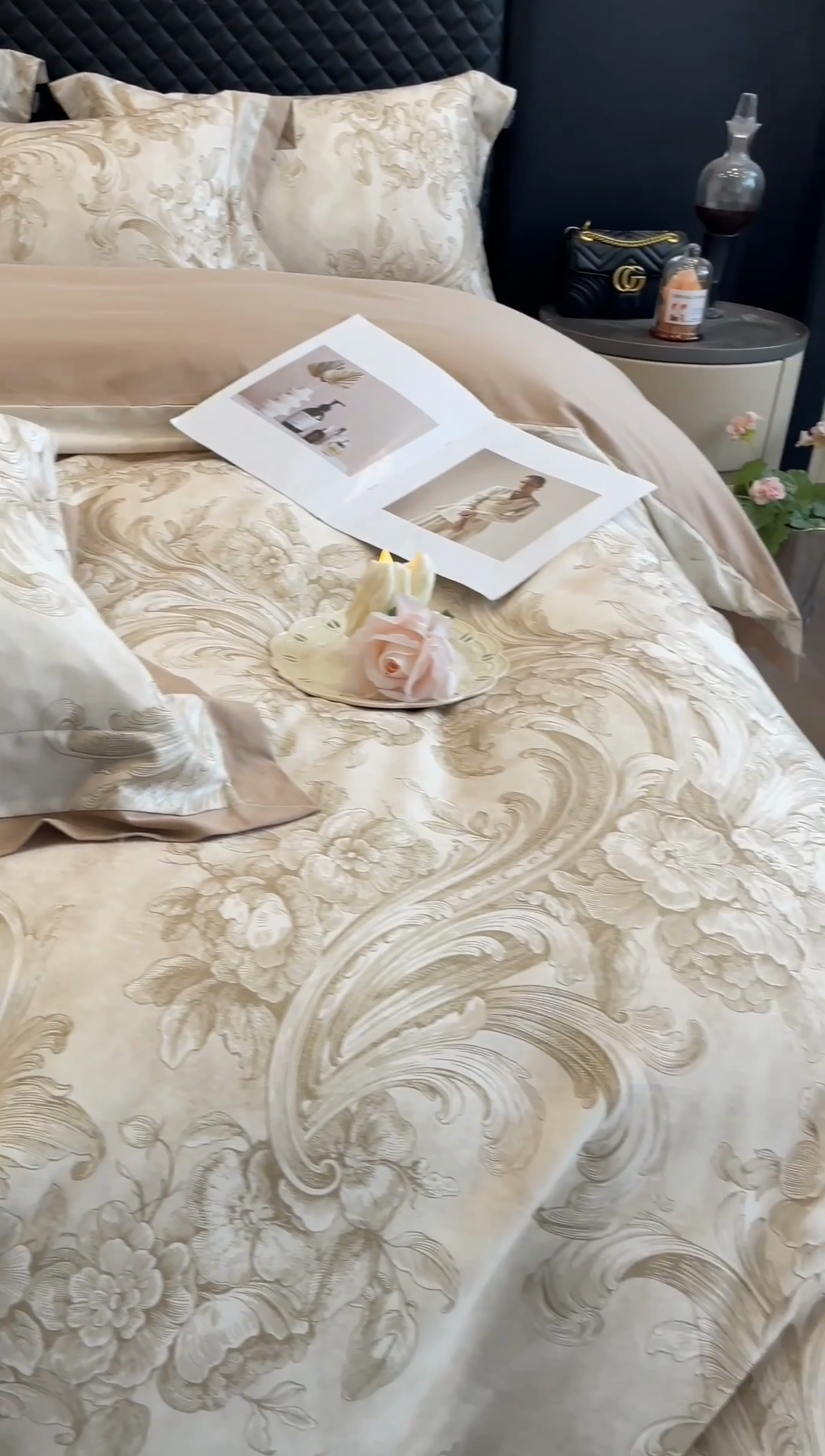 91家纺网 家纺一手货源 找家纺 安妮家居 2024新款A类全棉陶瓷数码印花四件套 和风-黄