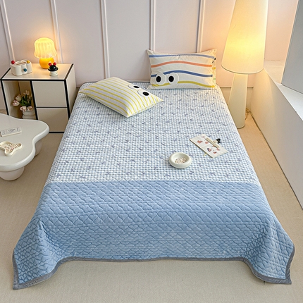 91家纺网 家纺一手货源 找家纺 （总）2025新款高克重牛奶绒印花单床盖