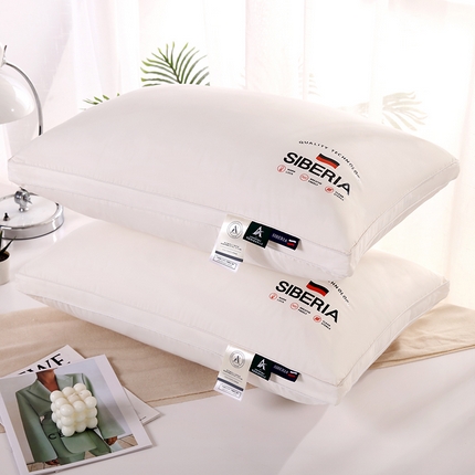 （总）2024新款A类立体纯棉全棉五星级酒店保健护颈枕芯超柔羽丝绒枕头/只