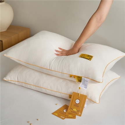 91家纺网 家纺一手货源 找家纺 （总）昕科 2025新款A类华夫格大豆纤维枕-高中低款-全棉提花大豆纤维枕头全棉大豆枕芯