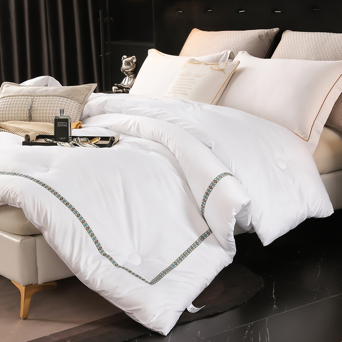 91家纺网 家纺一手货源 找家纺 （总）啊雅家居 2025年新款小织带酒店民宿被芯