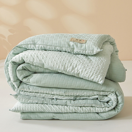 91家纺网 家纺一手货源 找家纺 （总）金喜 2025爆款AB版纤维被5D立体饼干花豆豆被春秋被冬被四季通用被