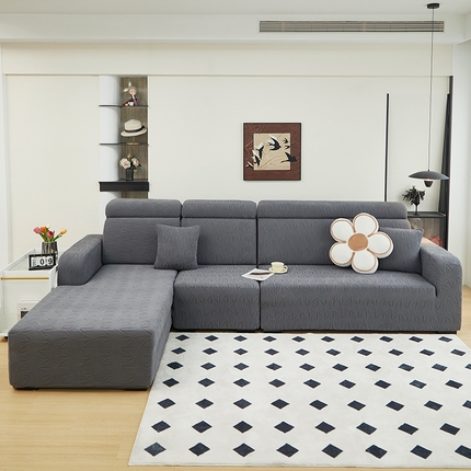 91家纺网 家纺一手货源 找家纺 （总）丝绮鹿 2024新款雕花绒沙发套玉叶松紧款（贵妃）