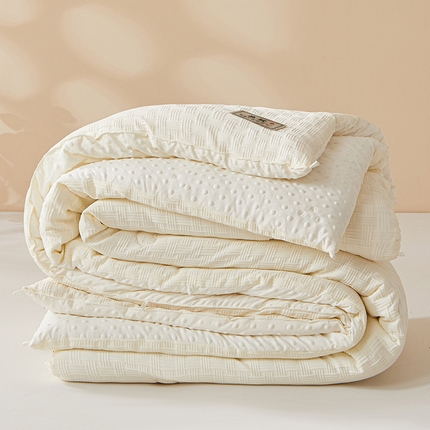 91家纺网 家纺一手货源 找家纺 （总）金喜 2025爆款AB版纤维被5D立体饼干花豆豆被春秋被冬被四季通用被