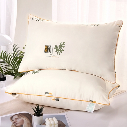 （总）万聚凯枕芯 2024新款艾草驱蚊枕芯 单边艾草抗菌枕头枕芯 艾草超柔枕/只