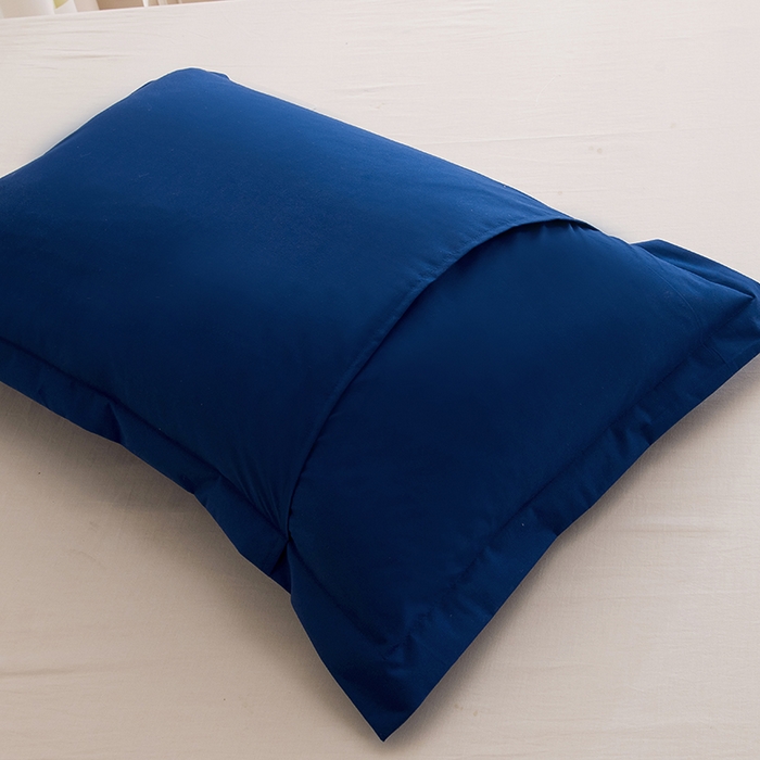 91家纺网 家纺一手货源 找家纺 茗婷家纺 2025新款供跨境外贸亚马逊纯色防水枕套外贸尺寸 深蓝