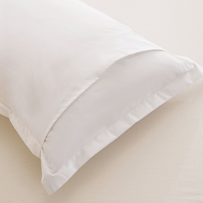 91家纺网 家纺一手货源 找家纺 茗婷家纺 2025新款供跨境外贸亚马逊纯色防水枕套外贸尺寸 米白