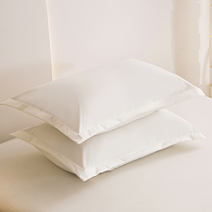 91家纺网 家纺一手货源 找家纺 茗婷家纺 2025新款供跨境外贸亚马逊纯色防水枕套外贸尺寸 米白