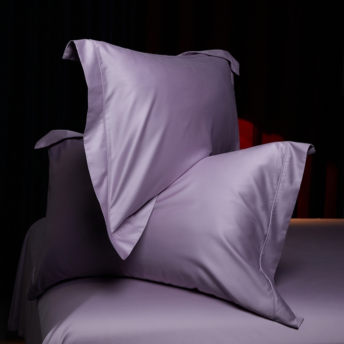 91家纺网 家纺一手货源 找家纺 缔缦 2024新款80s超细旦天丝棉陶瓷轻磨毛系列四件套-朵美 丁香紫