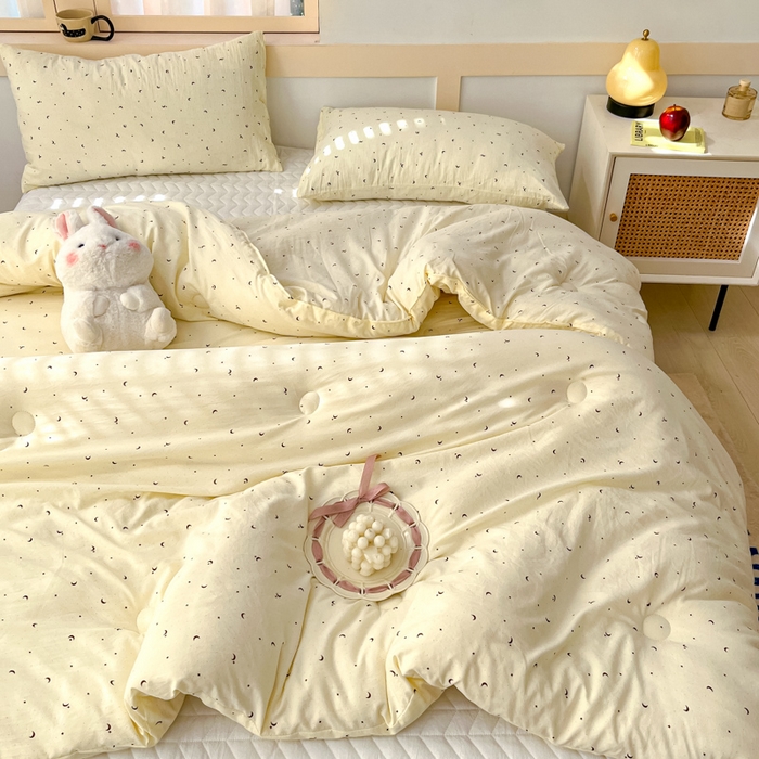 91家纺网 家纺一手货源 找家纺 星巴k家纺 2024糯糯棉A类大豆蛋白纤维加厚保暖双层纱冬被水洗棉冬被大豆被 星月