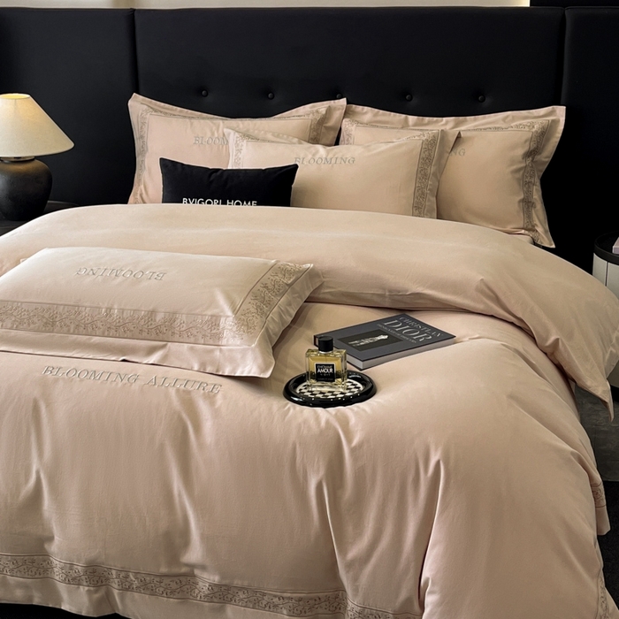 91家纺网 家纺一手货源 找家纺 安妮家居 2024新款A类云锦长绒棉全棉磨毛四件套含礼盒包装 云锦-驼色