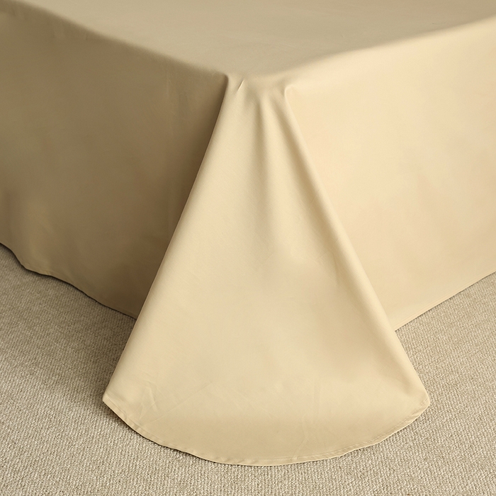 91家纺网 家纺一手货源 找家纺 轩和家居 2024新款50S长绒棉磨毛单床单 透明黄