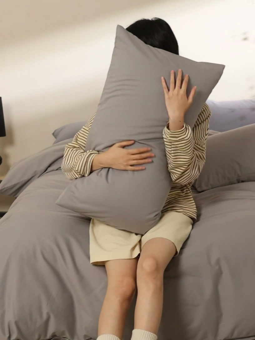 91家纺网 家纺一手货源 找家纺 轩和家居 2024新款50S长绒棉磨毛单被套 蓝莓紫