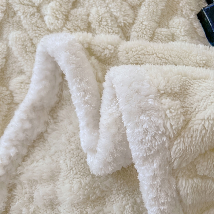 91家纺网 家纺一手货源 找家纺 锦润家纺 2024新款双面塔芙绒枕套一对 塔芙绒-米白