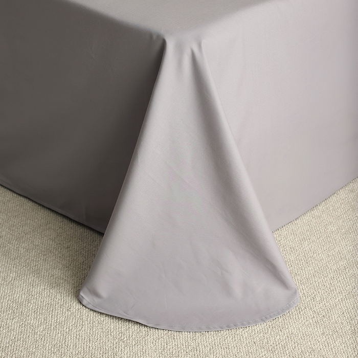 91家纺网 家纺一手货源 找家纺 轩和家居 2024新款50S长绒棉磨毛单床单 中灰