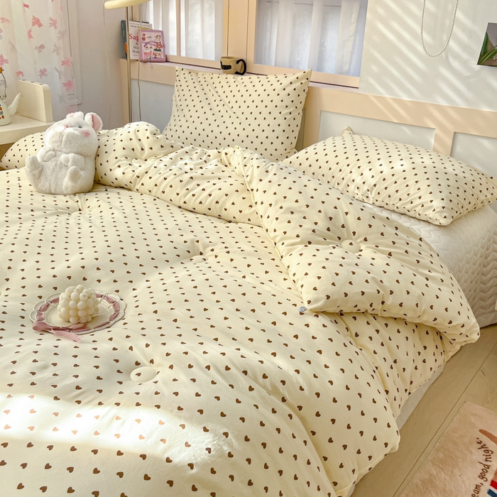 91家纺网 家纺一手货源 找家纺 星巴k家纺 2024糯糯棉A类大豆蛋白纤维加厚保暖双层纱冬被水洗棉冬被大豆被 爱心咖