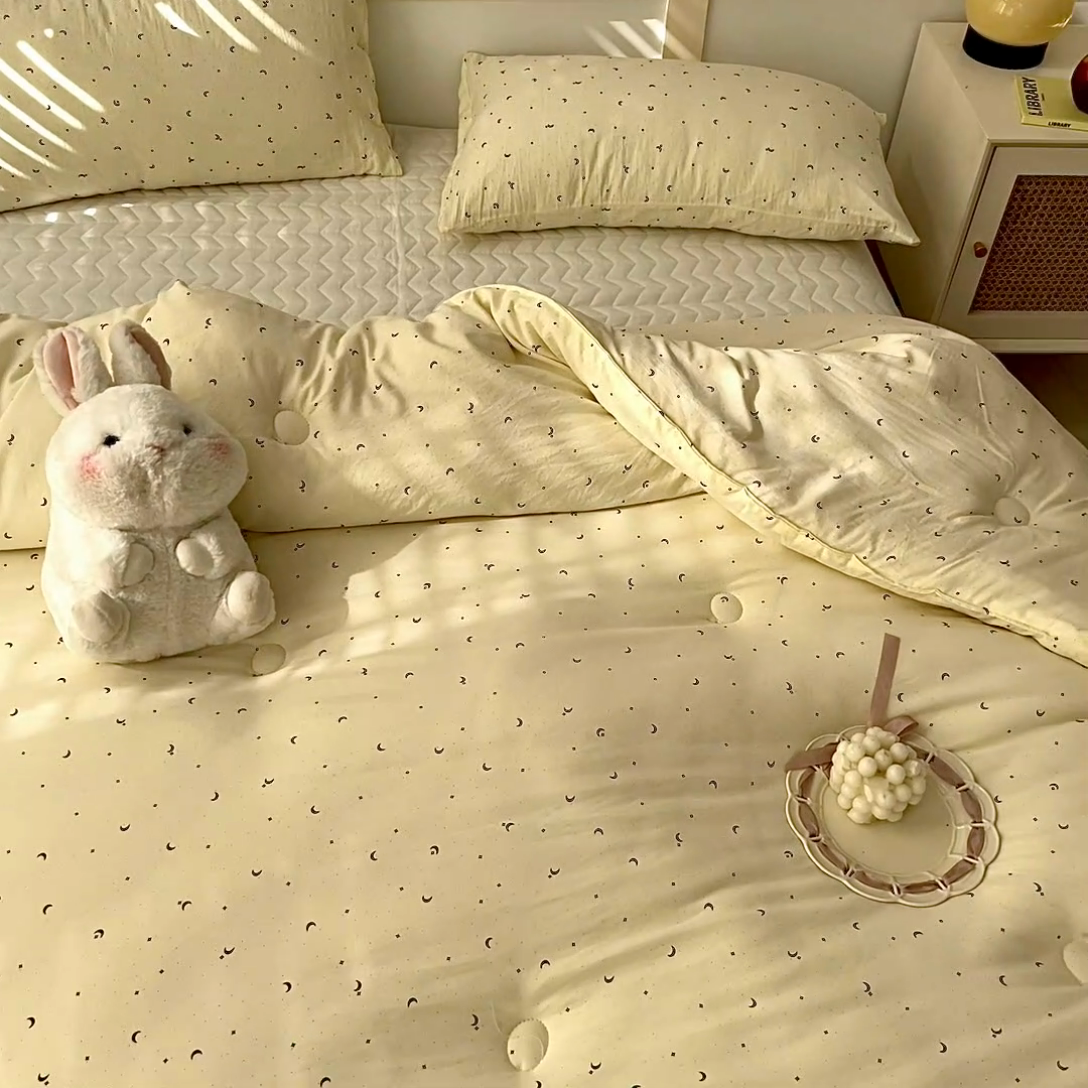 91家纺网 家纺一手货源 找家纺 星巴k家纺 2024糯糯棉A类大豆蛋白纤维加厚保暖双层纱冬被水洗棉冬被大豆被 星月