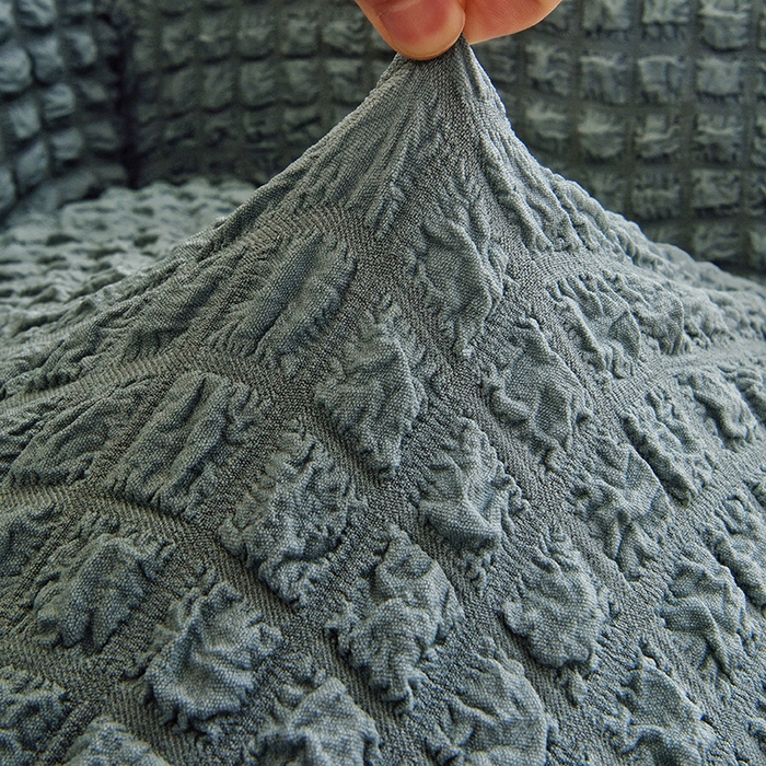 91家纺网 家纺一手货源 找家纺 启博家纺 2024新款泡泡纱单人沙发椅罩 草绿