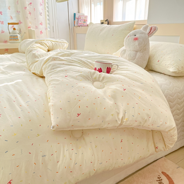 91家纺网 家纺一手货源 找家纺 星巴k家纺 2024糯糯棉A类大豆蛋白纤维加厚保暖双层纱冬被水洗棉冬被大豆被 芝士碎