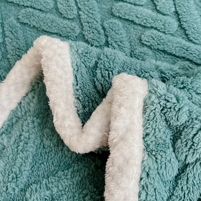 91家纺网 家纺一手货源 找家纺 锦润家纺 2024新款双面塔芙绒枕套一对 塔芙绒-雾蓝