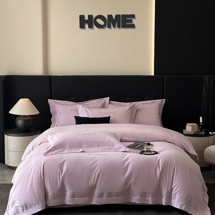 91家纺网 家纺一手货源 找家纺 安妮家居 2024新款A类云锦长绒棉全棉磨毛四件套含礼盒包装 云锦-紫色