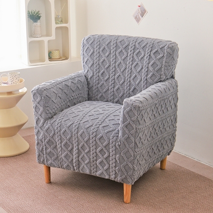 91家纺网 家纺一手货源 找家纺 （总）启博家纺 2024新款简约提花绒单人沙发椅罩