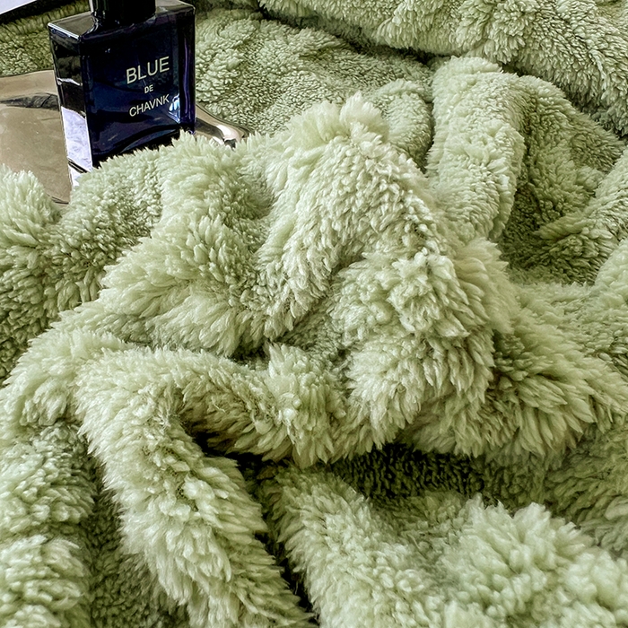 91家纺网 家纺一手货源 找家纺 锦润家纺 2024新款双面塔芙绒枕套一对 塔芙绒-抹茶绿