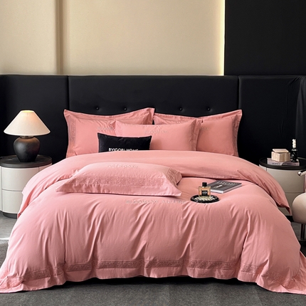 91家纺网 家纺一手货源 找家纺 安妮家居 2024新款A类云锦长绒棉全棉磨毛四件套含礼盒包装 云锦-豆沙