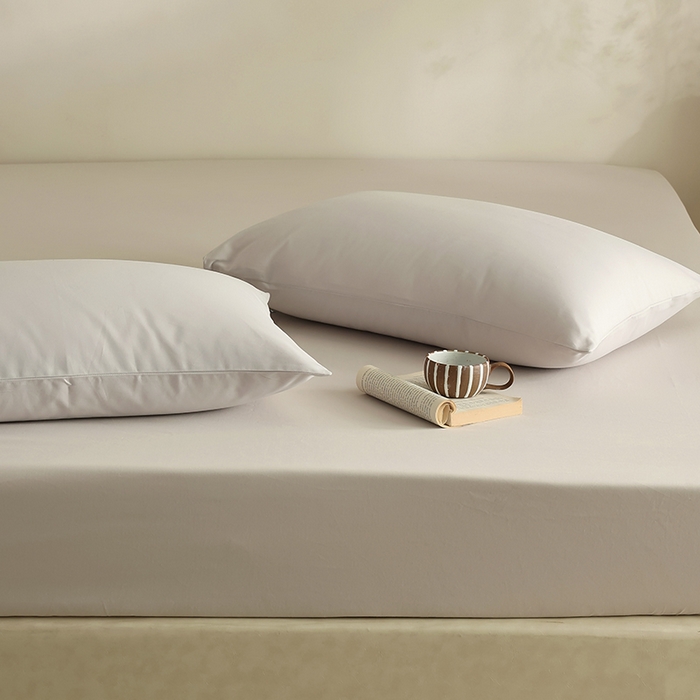 91家纺网 家纺一手货源 找家纺 轩和家居 2024新款50S长绒棉磨毛单枕套 燕麦色