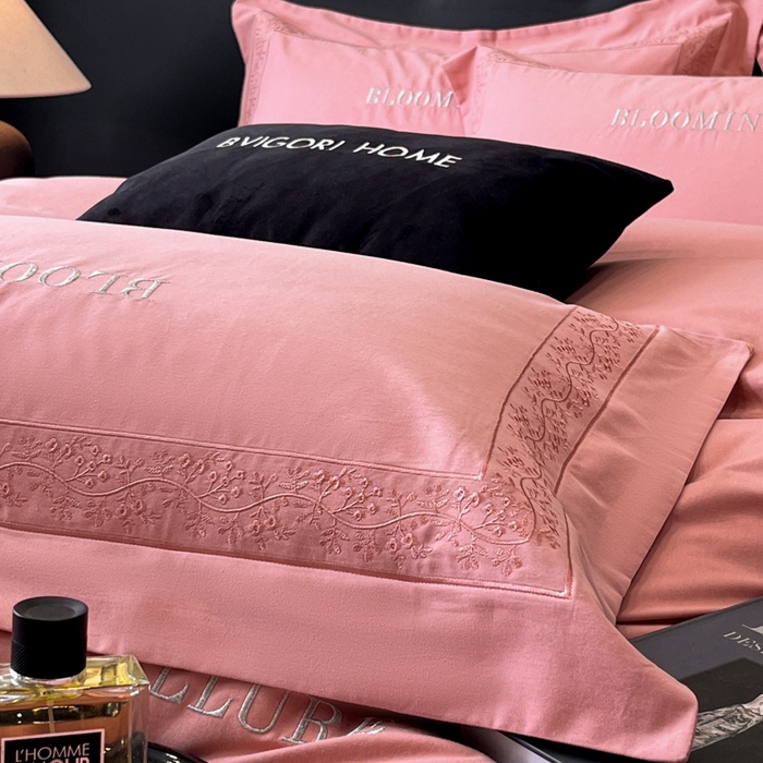 91家纺网 家纺一手货源 找家纺 安妮家居 2024新款A类云锦长绒棉全棉磨毛四件套含礼盒包装 云锦-豆沙