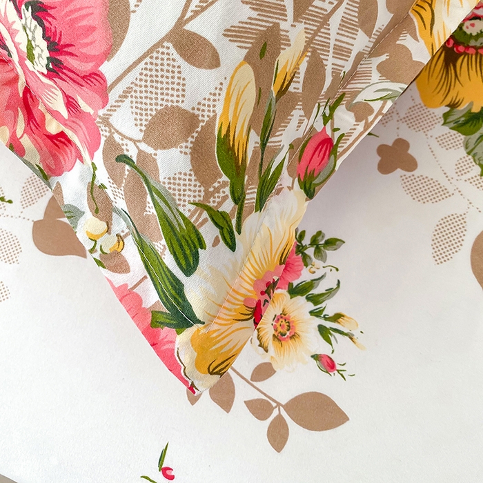 91家纺网 家纺一手货源 找家纺 梵巢 家纺芦荟棉枕套磨毛化纤枕套48*74cm 花初梦