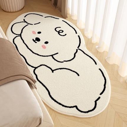 91家纺网 家纺一手货源 找家纺 （总）卡初家居（原微来） 2025秋冬新款儿童异形卡通系列仿羊绒防滑地垫床边毯