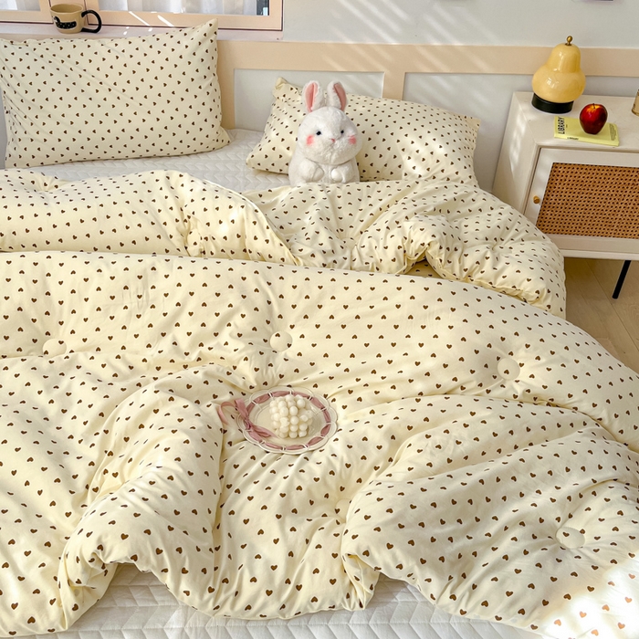 91家纺网 家纺一手货源 找家纺 星巴k家纺 2024糯糯棉A类大豆蛋白纤维加厚保暖双层纱冬被水洗棉冬被大豆被 爱心咖