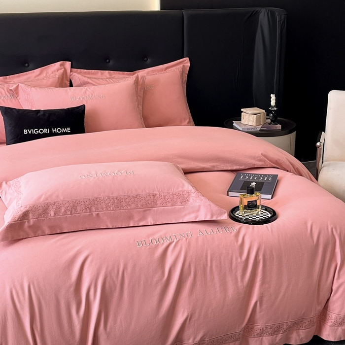 91家纺网 家纺一手货源 找家纺 安妮家居 2024新款A类云锦长绒棉全棉磨毛四件套含礼盒包装 云锦-豆沙