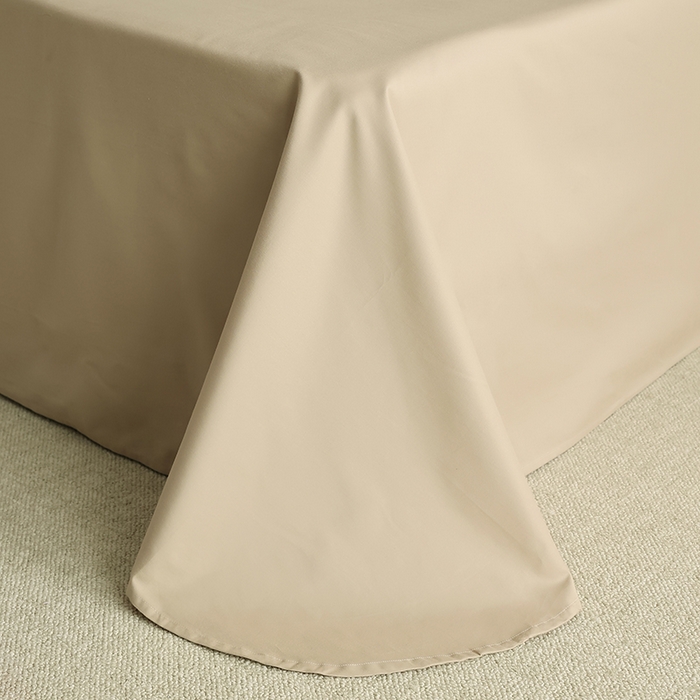 91家纺网 家纺一手货源 找家纺 轩和家居 2024新款50S长绒棉磨毛单床单 摩卡