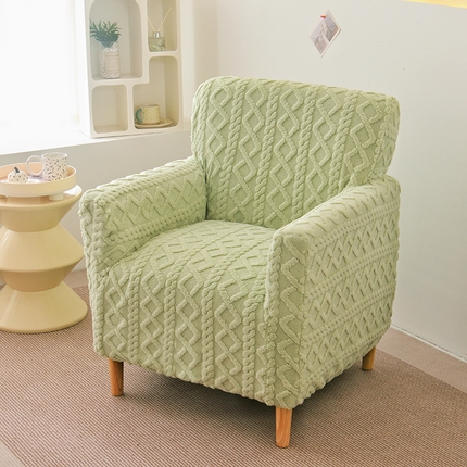 91家纺网 家纺一手货源 找家纺 （总）启博家纺 2024新款简约提花绒单人沙发椅罩