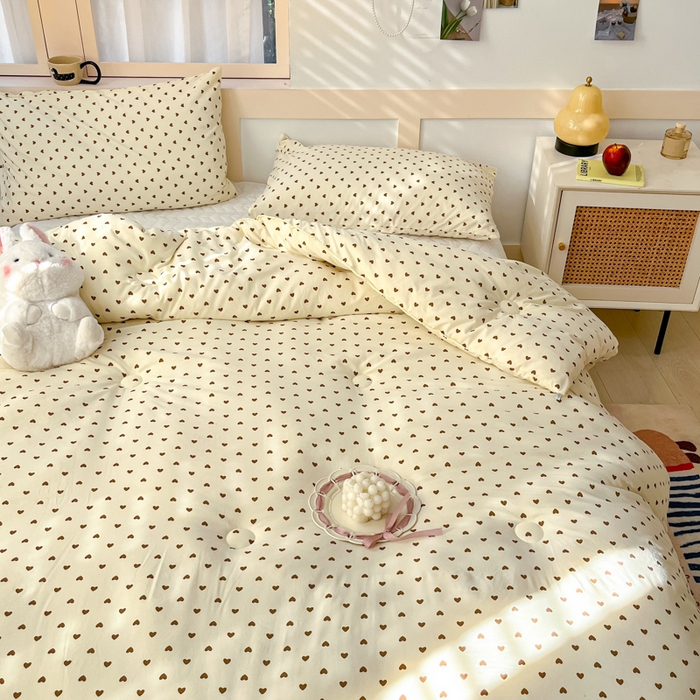 91家纺网 家纺一手货源 找家纺 星巴k家纺 2024糯糯棉A类大豆蛋白纤维加厚保暖双层纱冬被水洗棉冬被大豆被 爱心咖