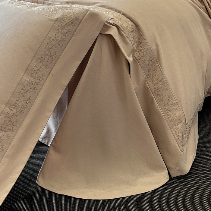 91家纺网 家纺一手货源 找家纺 安妮家居 2024新款A类云锦长绒棉全棉磨毛四件套含礼盒包装 云锦-驼色