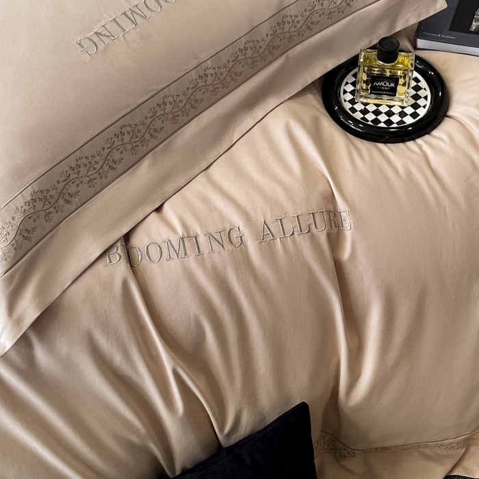 91家纺网 家纺一手货源 找家纺 安妮家居 2024新款A类云锦长绒棉全棉磨毛四件套含礼盒包装 云锦-驼色