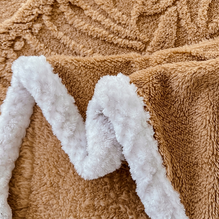 91家纺网 家纺一手货源 找家纺 锦润家纺 2024新款双面塔芙绒枕套一对 塔芙绒-深咖