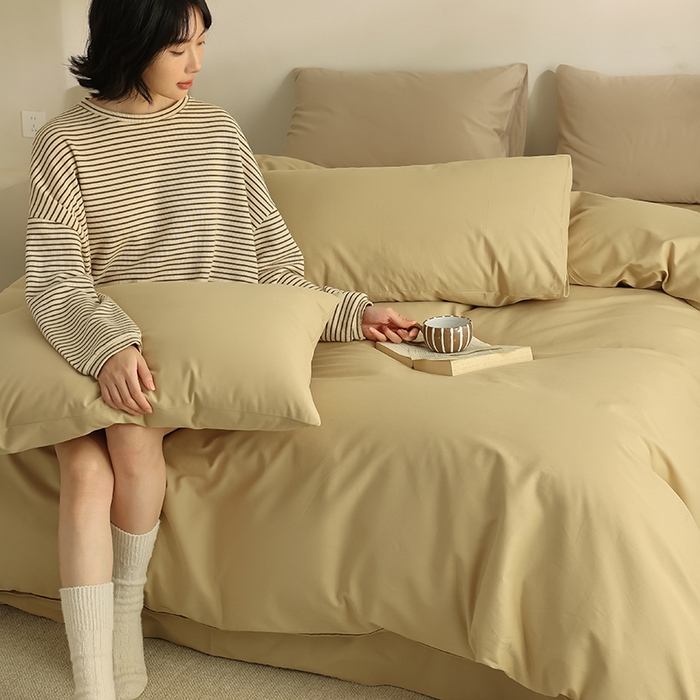 91家纺网 家纺一手货源 找家纺 轩和家居 2024新款50S长绒棉磨毛单被套 田园风光